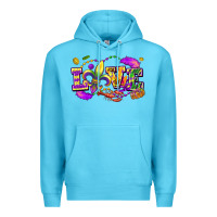 Ocean Blue Love Mardi Gras Premium Hoodie - FaDigitalArtStudio