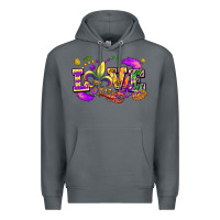 Rock Love Mardi Gras Premium Hoodie - FaDigitalArtStudio