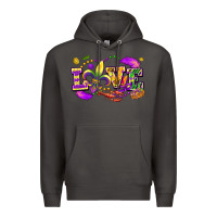 Smoke Love Mardi Gras Premium Hoodie - FaDigitalArtStudio