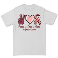 Dove Grey Peace love cure Uterine Cancer Premium Tee - NancyCooperArtShop