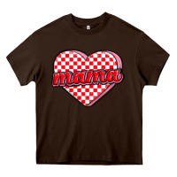 Chocolate Brown valentine mama Heavy Core Tee - MaliasSmallBusiness