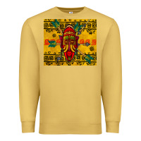 Antique Gold african mask tumbler Premium Sweatshirt - BundleAndBundleShop