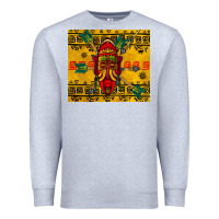 Heather Grey african mask tumbler Premium Sweatshirt - BundleAndBundleShop