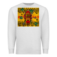 Oatmeal Heather african mask tumbler Premium Sweatshirt - BundleAndBundleShop