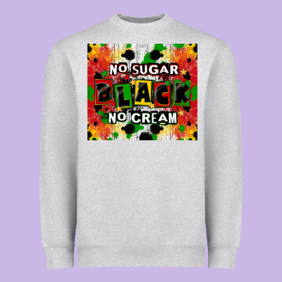 No Sugar No Cream Black Tumbler Heavyweight Sweatshirt Designed By Cowgirlartshop