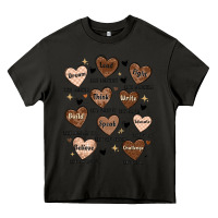 Asphalt black history month hearts Heavy Core Tee - MaliasSmallBusiness