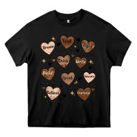 Black black history month hearts Heavy Core Tee - MaliasSmallBusiness