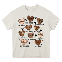 Cream black history month hearts Heavy Core Tee - MaliasSmallBusiness