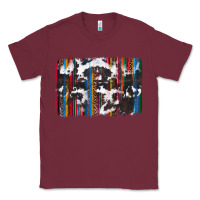 Burgundy cowhide, leopard serape backgraund Classic Tee - JahusDesignShop