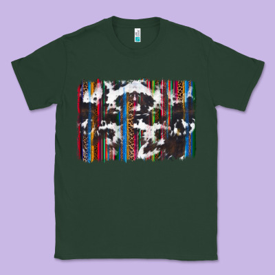 Cowhide, Leopard Serape Backgraund Classic Tee Designed By Jahusdesignshop