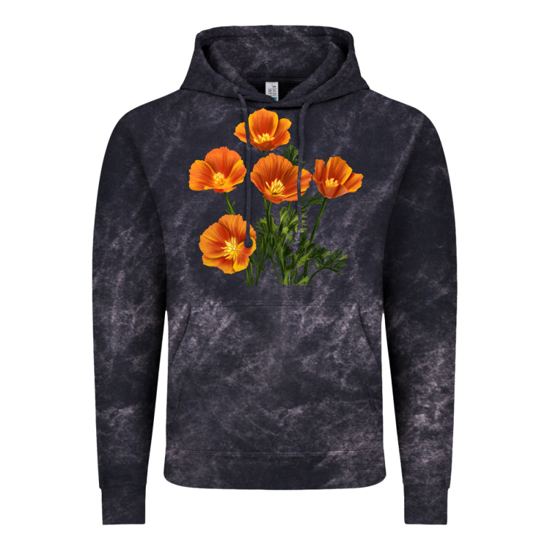 California Poppy Flower Vintage Hoodie by RanaPortraitStore | Teevron