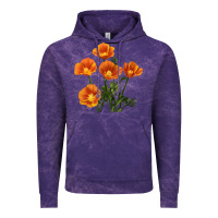 Cloud Purple California Poppy Flower Vintage Hoodie - RanaPortraitStore