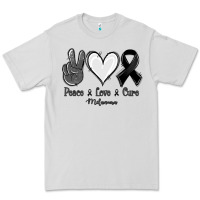 Dove Grey Peace love cure Melanoma Cancer Premium Tee - NancyCooperArtShop