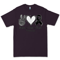 Plum Peace love cure Melanoma Cancer Premium Tee - NancyCooperArtShop