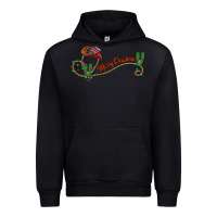 Black merry christmas western Urban Hoodie - CowhideDigitalArt
