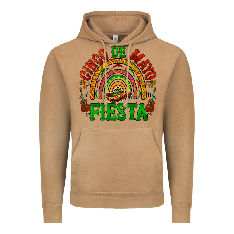 Cinco De Mayo Fiesta Rainbow Vintage Hoodie by BarkalooDesign | Teevron