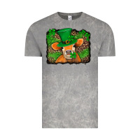 Cloud Rock st patricks orange cow with leopard background Vintage Tee - Jasminsmagicworld