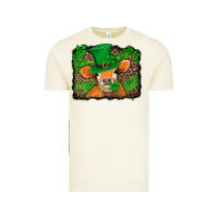 Vintage Arctic st patricks orange cow with leopard background Vintage Tee - Jasminsmagicworld