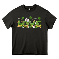 Asphalt st patricks love nurse Heavy Core Tee - MaliasSmallBusiness