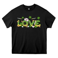 Black st patricks love nurse Heavy Core Tee - MaliasSmallBusiness