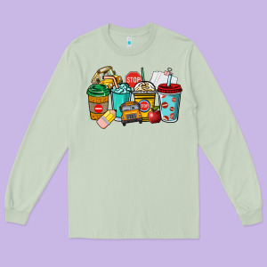 School Bus Driver Coffee Cups Long Sleeve Tee Designed By Nancycooperartshop