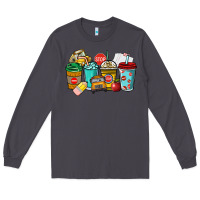 Smoke school bus driver coffee cups Long Sleeve Tee - NancyCooperArtShop