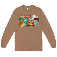 Toasted Coconut school bus driver coffee cups Long Sleeve Tee - NancyCooperArtShop