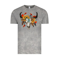 Cloud Rock Fall Bull Skull Vintage Tee - RanaPortraitStore