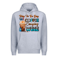 Heather Grey Plan For The Day Coffee Camping Wine Frappe Coffee Premium Hoodie - FaDigitalArtStudio