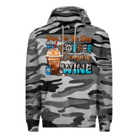 Slate Camo Plan For The Day Coffee Camping Wine Frappe Coffee Premium Hoodie - FaDigitalArtStudio