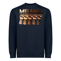 Navy melanin juneteenth Heavyweight Sweatshirt - CowGirlArtShop