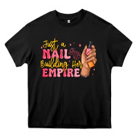 Black just a nail boss building her empire Heavy Core Tee - MaliasSmallBusiness