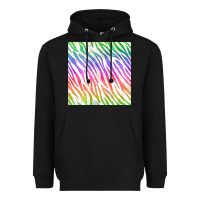 Watercolor Rainbow Zebra Seamless Pattern Heavyweight Hoodie | Teevron