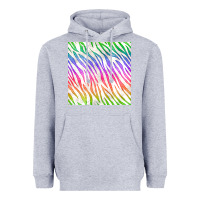 Heather Grey watercolor rainbow zebra seamless pattern Heavyweight Hoodie - BundleAndBundleShop