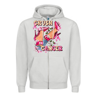 Dove Grey Crush Breast Cancer Zipper Hoodie - FaDigitalArtStudio