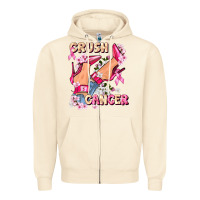 Sandshell Crush Breast Cancer Zipper Hoodie - FaDigitalArtStudio
