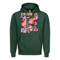 Sports Green Crush Breast Cancer Zipper Hoodie - FaDigitalArtStudio