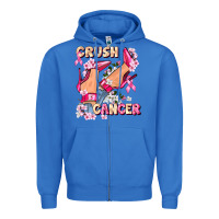True Royal Crush Breast Cancer Zipper Hoodie - FaDigitalArtStudio