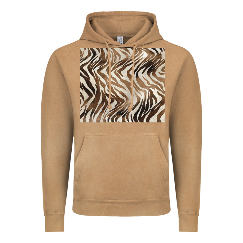 Brown Zebra Vintage Hoodie by BarkalooDesign | Teevron
