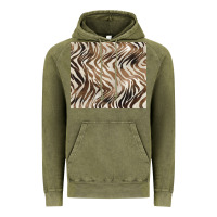 Vintage Olive brown zebra Vintage Hoodie - BarkalooDesign