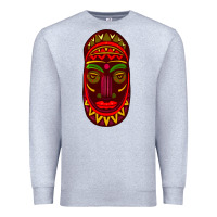 Heather Grey african masks 3 Premium Sweatshirt - BundleAndBundleShop