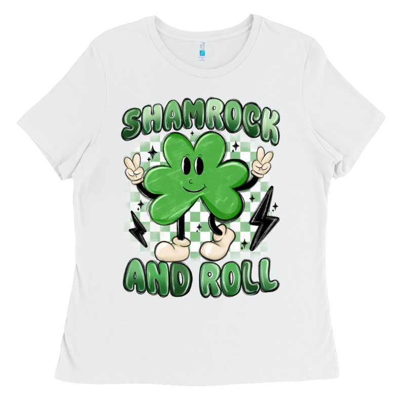 Shamrock And Roll Ladies Tee by MaliasSmallBusiness | Teevron