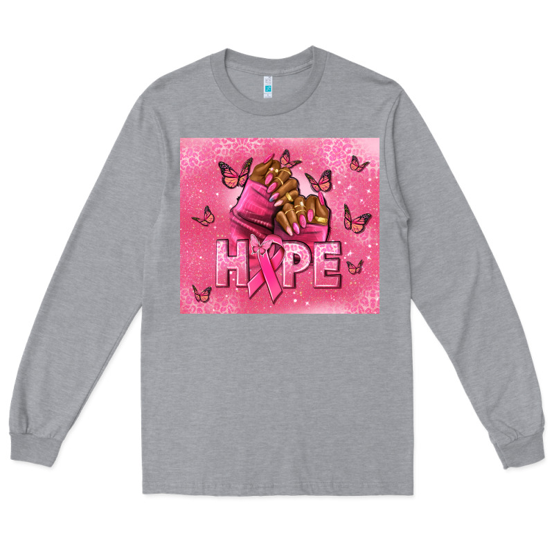 Hope Cancer Nails Long Sleeve Tee by NancyCooperArtShop | Teevron