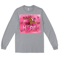 Heather Grey hope cancer nails Long Sleeve Tee - NancyCooperArtShop