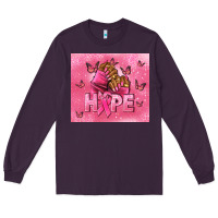 Plum hope cancer nails Long Sleeve Tee - NancyCooperArtShop