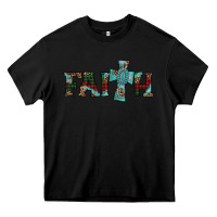 Black faith christmas cross Heavy Core Tee - AdoDesignShop