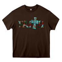 Chocolate Brown faith christmas cross Heavy Core Tee - AdoDesignShop