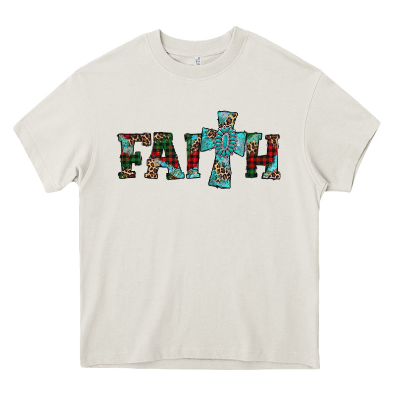 Faith Christmas Cross Heavy Core Tee by AdoDesignShop | Teevron