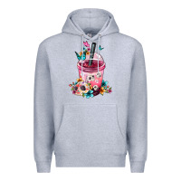 Heather Grey Mexican Day Of The Dead Skulls Coffee Cup Premium Hoodie - FaDigitalArtStudio