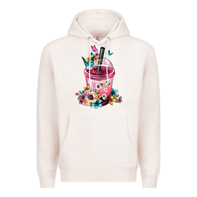 Mexican Day Of The Dead Skulls Coffee Cup Premium Hoodie by FaDigitalArtStudio | Teevron